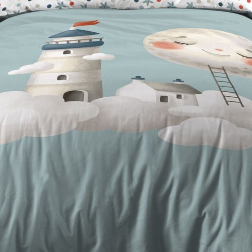 Housse De Couette Enfant 140x200 + 1 Taie Coton 57 Fils