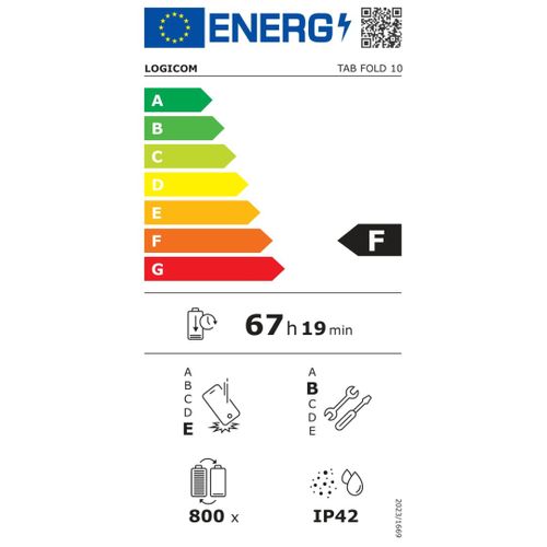 Tablette Tactile Tab Fold 10.1" 6Go 128Go Bleu