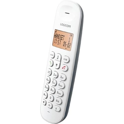 Téléphone Fixe Sans Fil - Logicom - Dect Iloa 150 Solo - Ardoise - Sans Répondeur