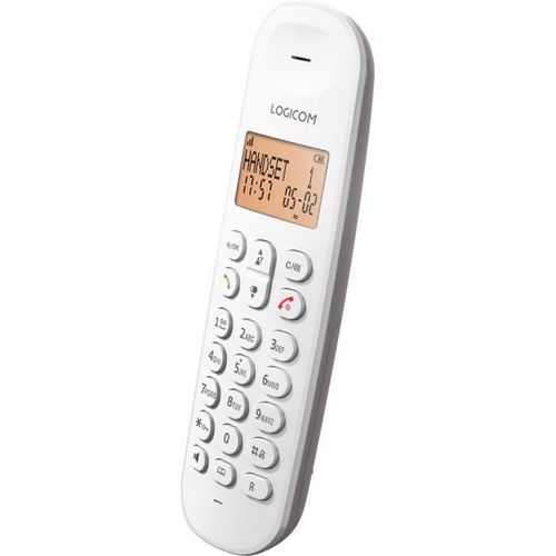 Téléphone Fixe Sans Fil - Logicom - Dect Iloa 155t Solo - Taupe - Avec Répondeur