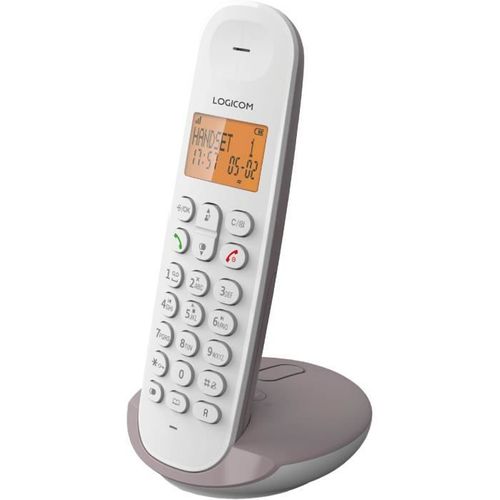 Téléphone Fixe Sans Fil - Logicom - Dect Iloa 155t Solo - Taupe - Avec Répondeur