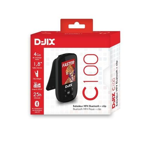 Baladeur Mp4 - C100 - 4gb - Bluetooth 4.0 - Noir