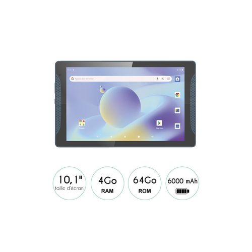 Tablette Tactile Stand Pro 2 10.1 Avec Support Integre 4 Go Ram 64 Go 6000 Mah Bleu