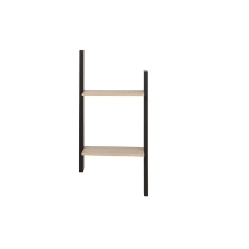 Etagère murale DUPLEX imitation châtaignier et noir