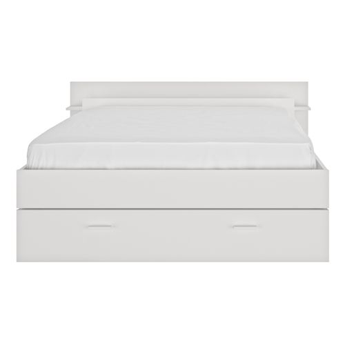 Lit avec rangements 140x190 cm TONIGHT blanc