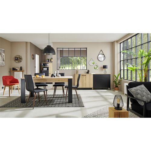 Table Rectangulaire 4 Pieds 1 Allonge L200 Cm