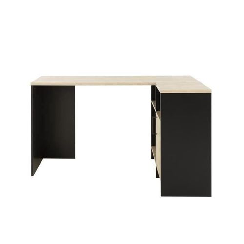 Bureau d'angle KOOPER Imitation chêne et noir vue détaillée