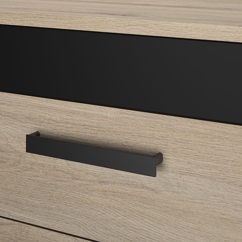 Commode 4 tiroirs MAXIMIN imitation chêne kronberg clair