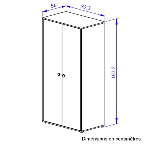 Armoire 2 Portes Arthur - Bois Et Blanc