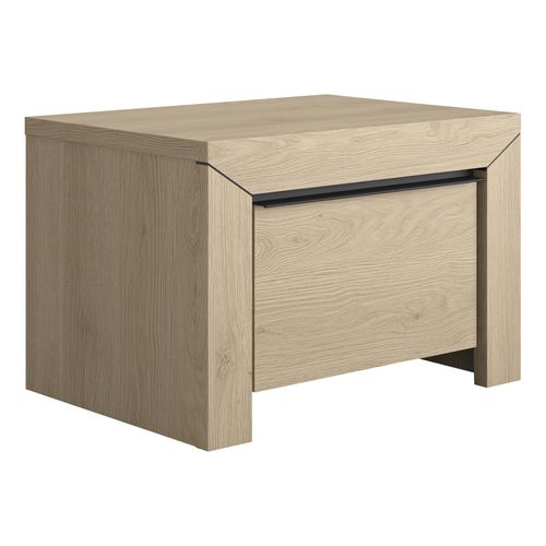 Chevet 1 tiroir BRUGGES imitation châtaignier naturel