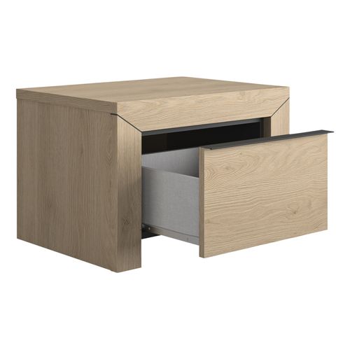 Chevet 1 tiroir BRUGGES imitation châtaignier naturel