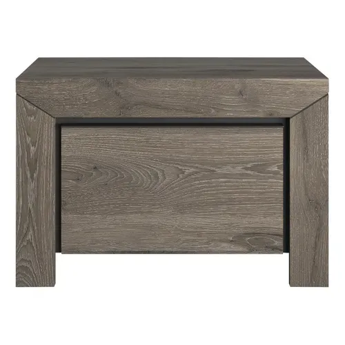 Chevet 1 tiroir BRUGGES imitation chêne brun