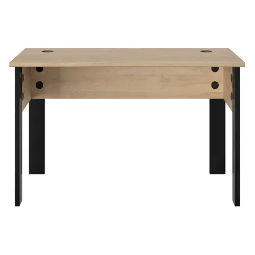 Bureau L. 120 cm FARO imitation Chêne et noir vue de face