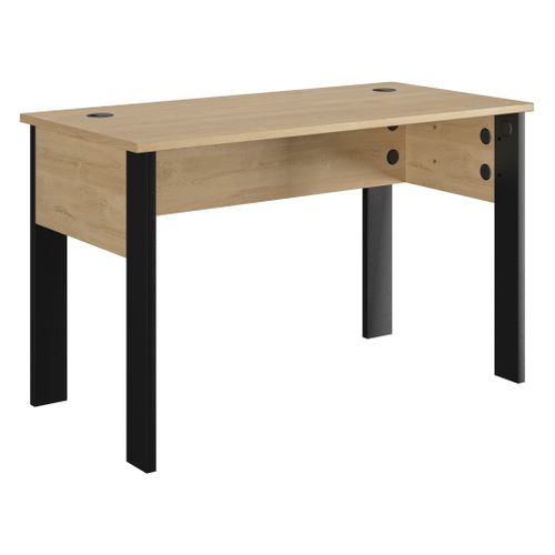 Bureau L. 120 cm FARO imitation Chêne et noir vue 3/4