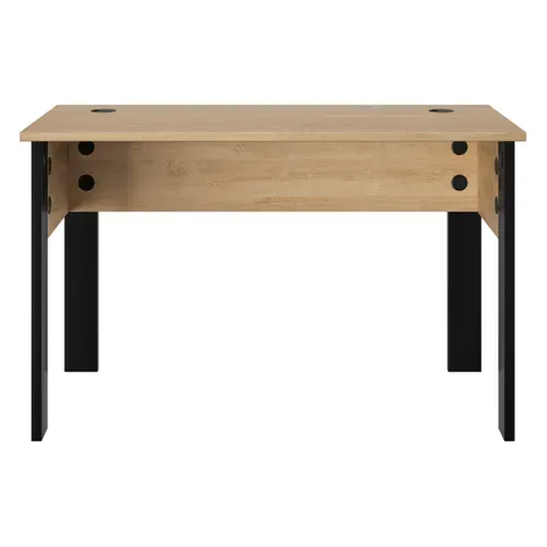 Bureau L. 136 cm FARO imitation Chêne et noir vue de face