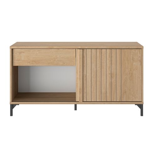 Retour crédence FARO imitation Chêne et noir