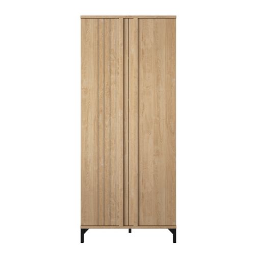 Armoire 2 portes FARO imitation Chêne et noir