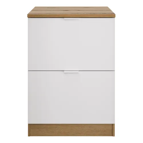 Bas casserolier 2T EDEN chêne - blanc