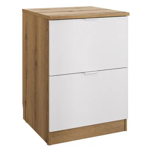 Bas casserolier 2T EDEN chêne - blanc