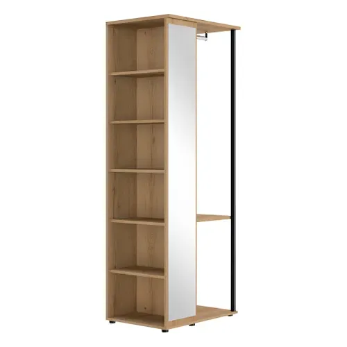 Armoire miroir LUCIAN imitation chêne