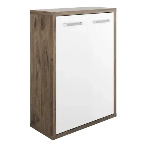 Option 2 portes H. 110 cm ELIO blanc laqué