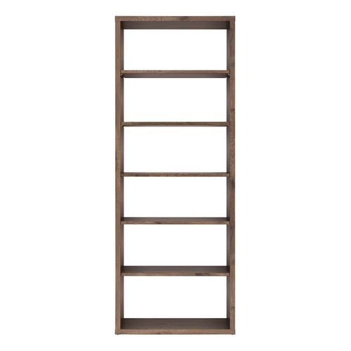 Bibliothéque H. 210 cm ELIO imitation chêne brun vue de face