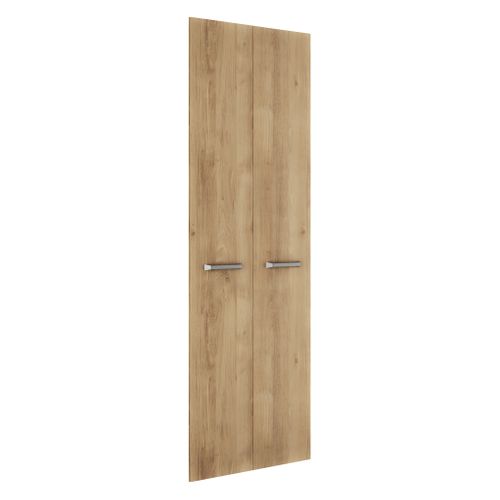 Option 2 portes H. 210 cm ELIO imitation châtaignier naturel vue 3/4