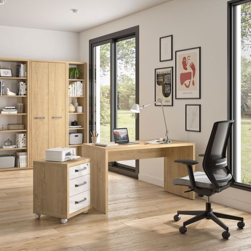 Bureau ELIO imitation châtaignier naturel