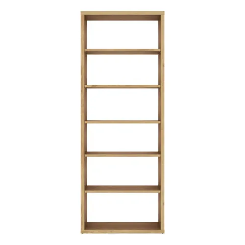 Bibliothéque H. 210 cm ELIO imitation châtaignier naturel