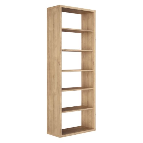 Bibliothéque H. 210 cm ELIO imitation châtaignier naturel