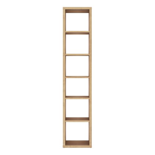Demi bibliothéque H. 210 cm ELIO imitation châtaignier naturel vue de face
