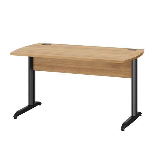 Bureau L. 140 cm JAZZ+ imitation chêne et anthracite