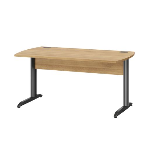 Bureau L. 160 cm JAZZ+ imitation chêne et anthracite vue de profil