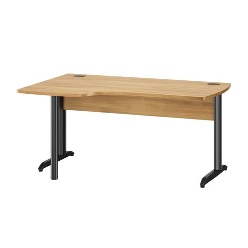 Bureau compact 90° gauche JAZZ+ imitation chêne et anthracite