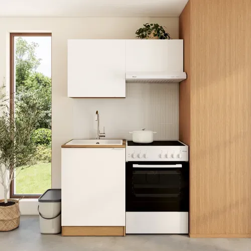 Bas 60 cm 1p EDEN chêne - blanc