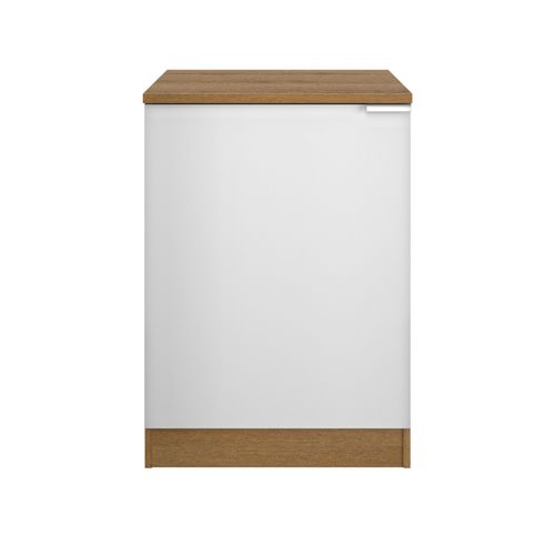 Bas 60 cm 1p EDEN chêne - blanc vue de face