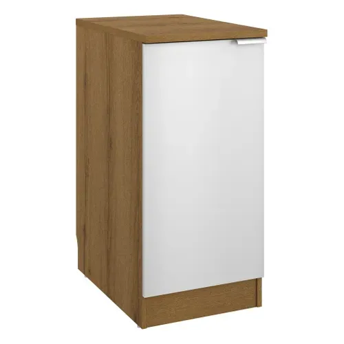 Bas 40 cm 1p EDEN chêne - blanc vue 3/4