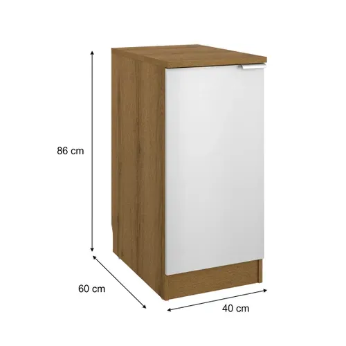 Bas 40 cm 1p EDEN chêne - blanc