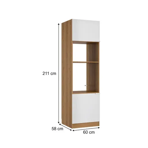Colonne four 60cm EDEN chêne - blanc