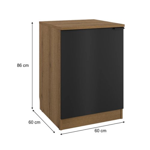 Bas 60 cm 1p EDEN chêne - gris