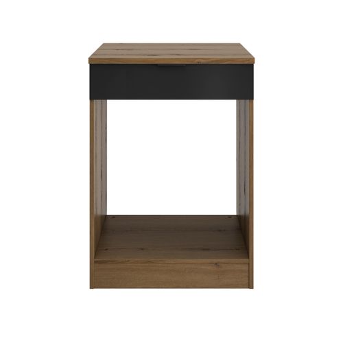 Bas four 60 EDEN chêne - gris vue de face