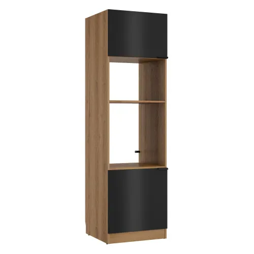 Colonne four 60cm EDEN chêne - gris vue 3/4