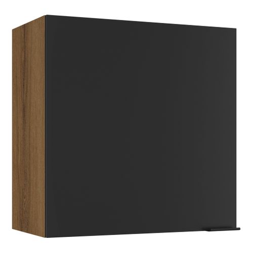 Haut 60 cm 1 porte EDEN chêne - gris vue 3/4