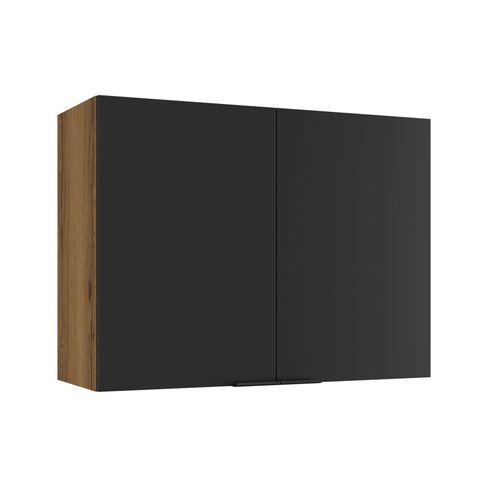 Haut 80 cm 2 portes EDEN chêne - gris