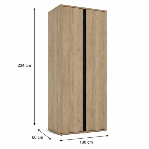 Dressing 2 portes L100 BRUGGES  imitation Châtaignier
