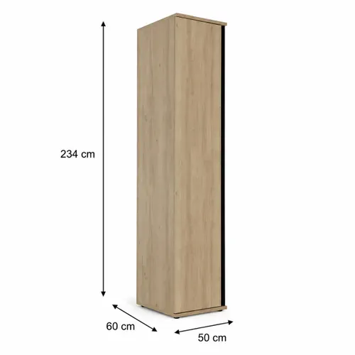 Dressing 1 porte  L50 BRUGGES  imitation châtaignier