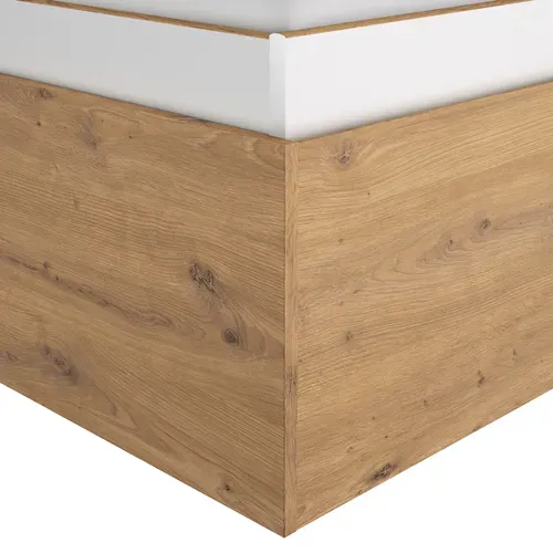 Lit 140x190 cm ANIS imitation chêne et blanc vue détaillée