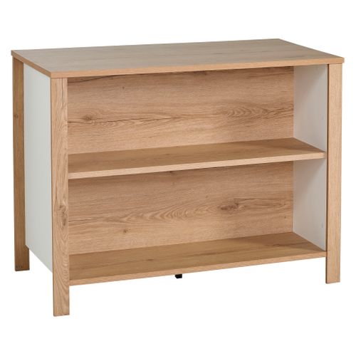 Ilot cental EDEN chêne blanc vue 3/4