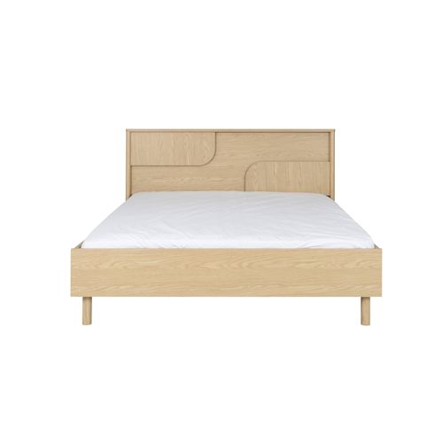 Lit 140x190 cm GALYS imitation chêne rookwood vue de face