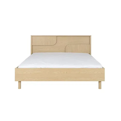 Lit 160x200 cm GALYS imitation chêne rookwood vue de face